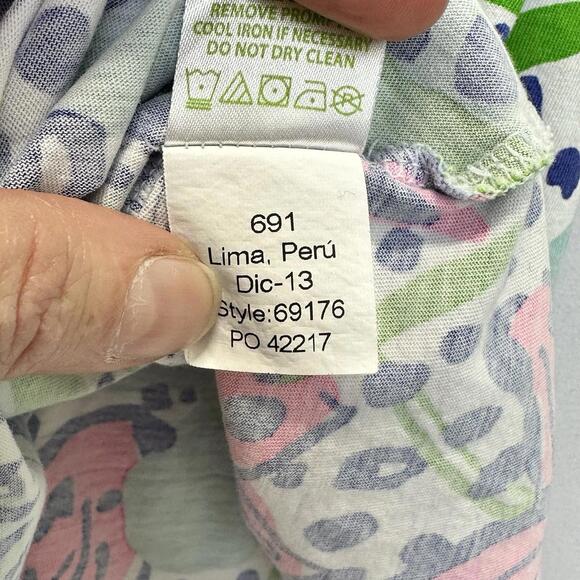 Lilly Pulitzer Size M/8 Floral Top Bundle Pink Green Resort Spring Boho - Picture 6 of 9